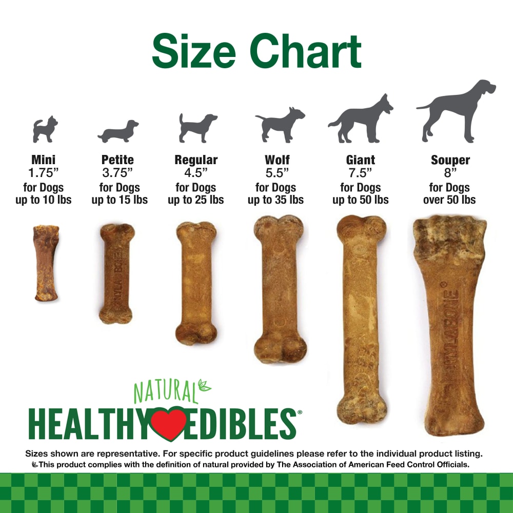 Dog Chews Nylabone Healthy Edibles Bacon Bone Treats 3-Pack