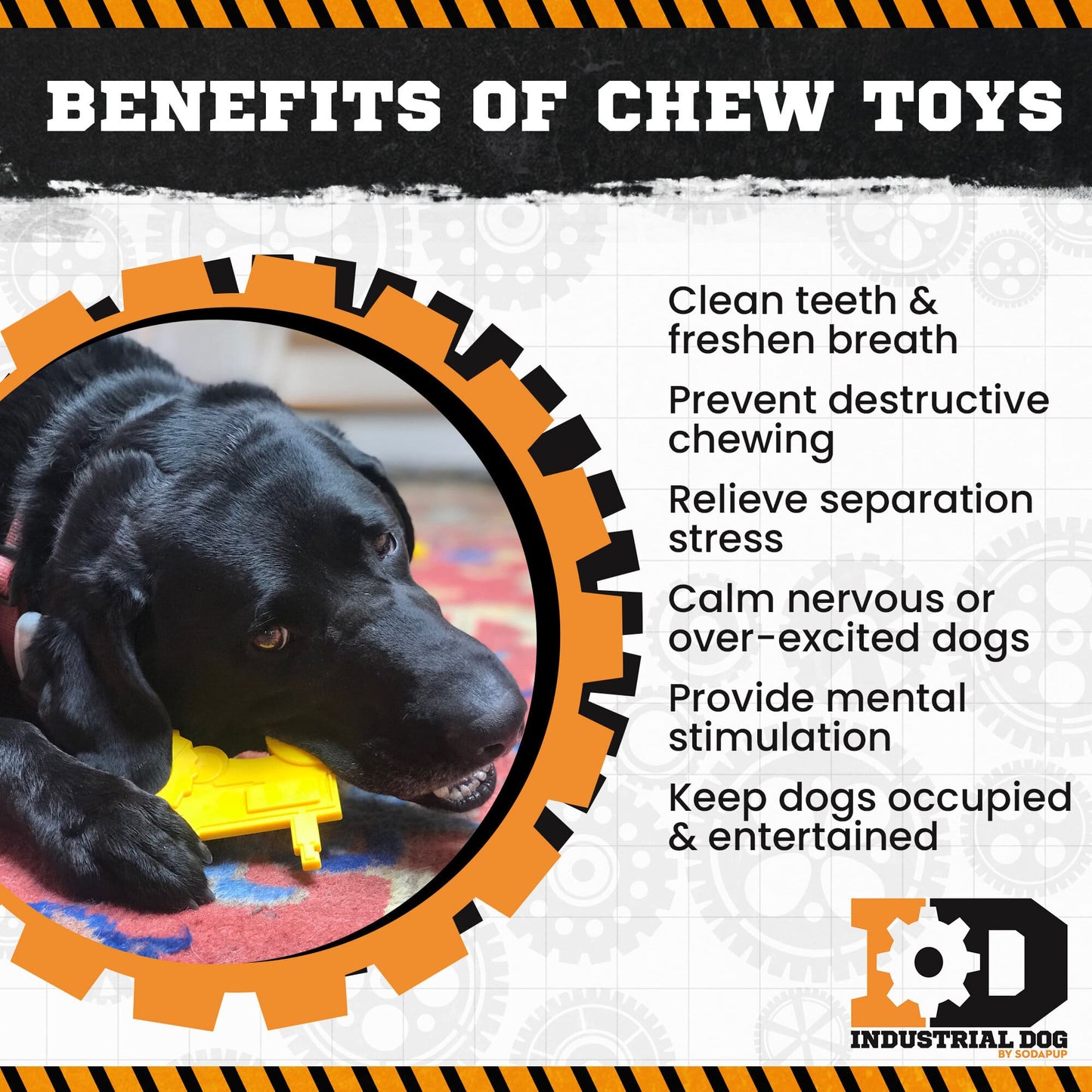 Dog Chew Toy Nylon Tractor Aggressive Power Chewers USA Made - Detail Angle 5 | Majestic Pet Kingdom