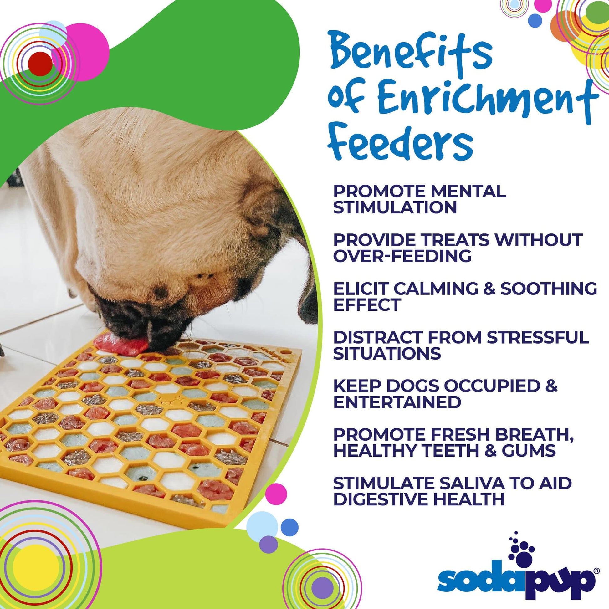Dog Lick Mat Honeycomb Pattern Silicone Anxiety Relief Pad - Detail Angle 4 | Majestic Pet Kingdom