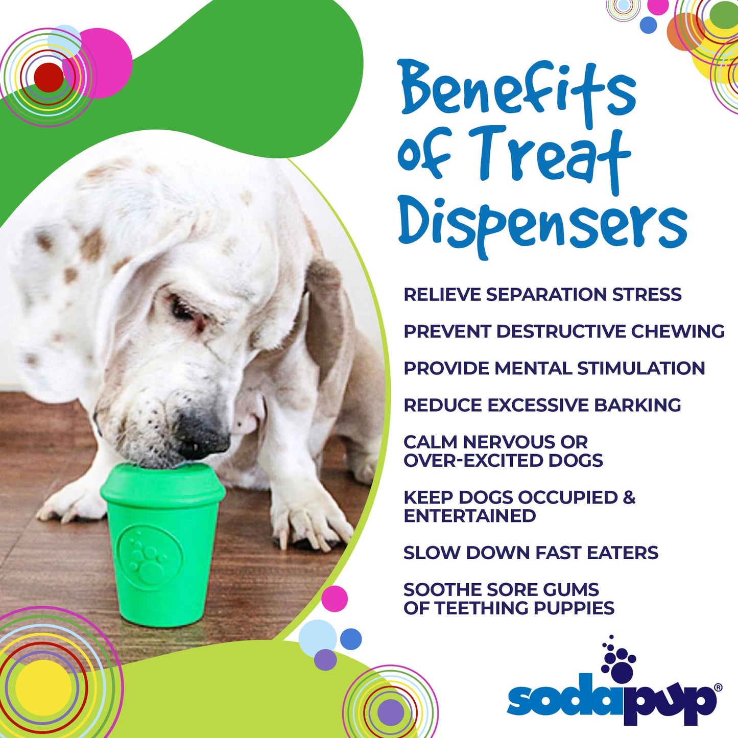Dog Chew Toy Coffee Cup Treat Dispenser Rubber Power Chewers
