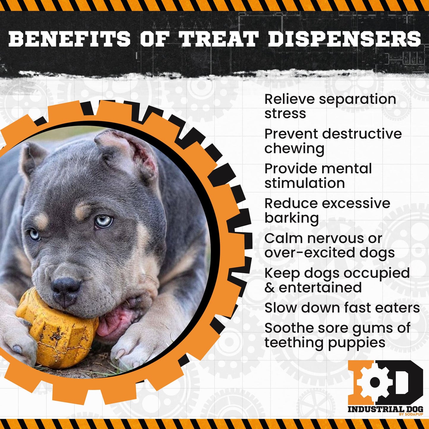 Dog Chew Toy Gear eDispenser Rubber Yak Chew Holder Pocket - Detail Angle 3 | Majestic Pet Kingdom