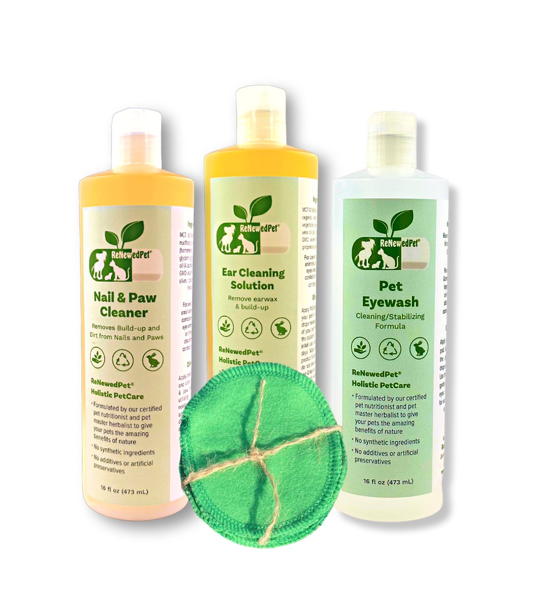 Pet Grooming Kit Natural Ear Eye and Nail Cleaning Set