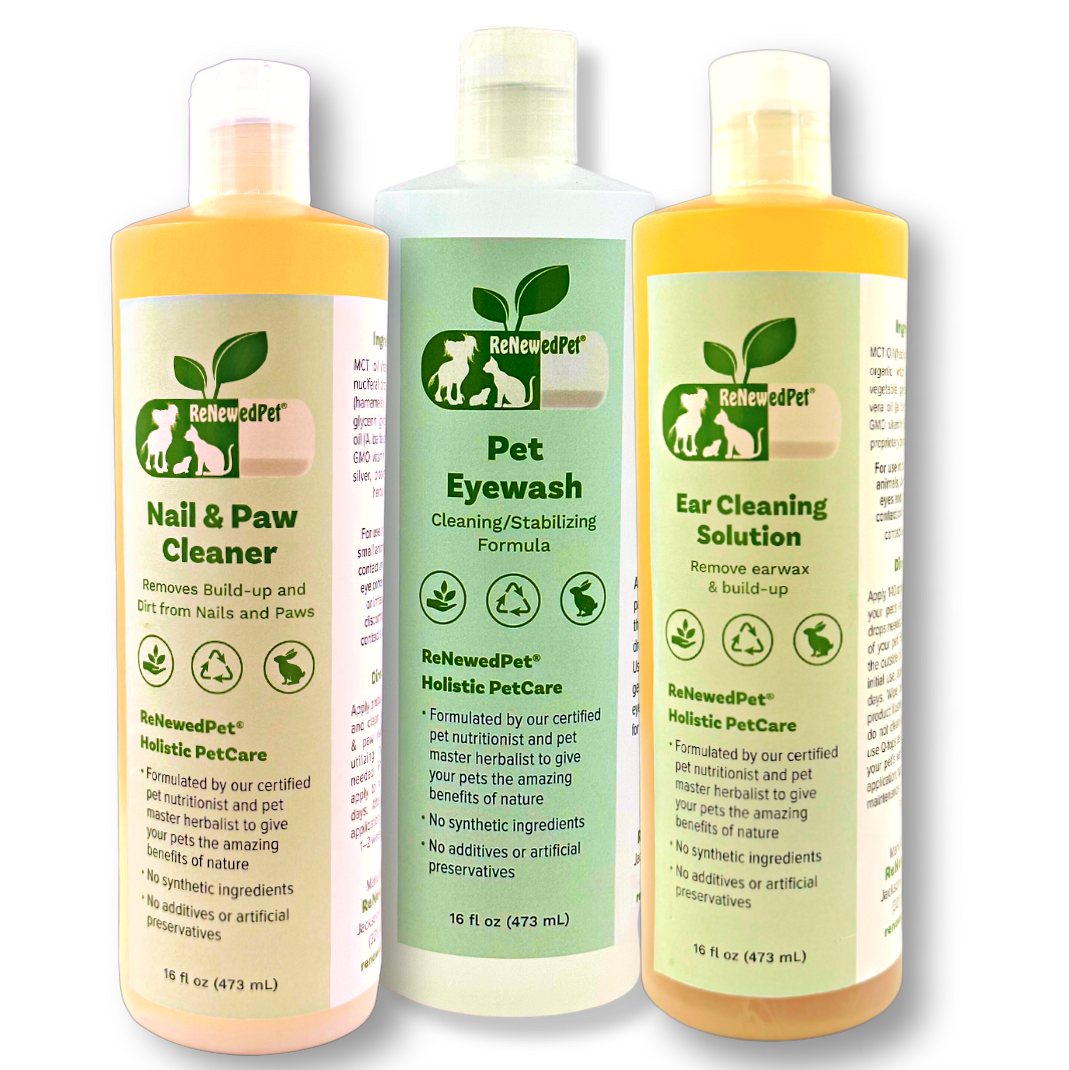 Pet Grooming Kit Natural Ear and Nail Cleanser Care Set