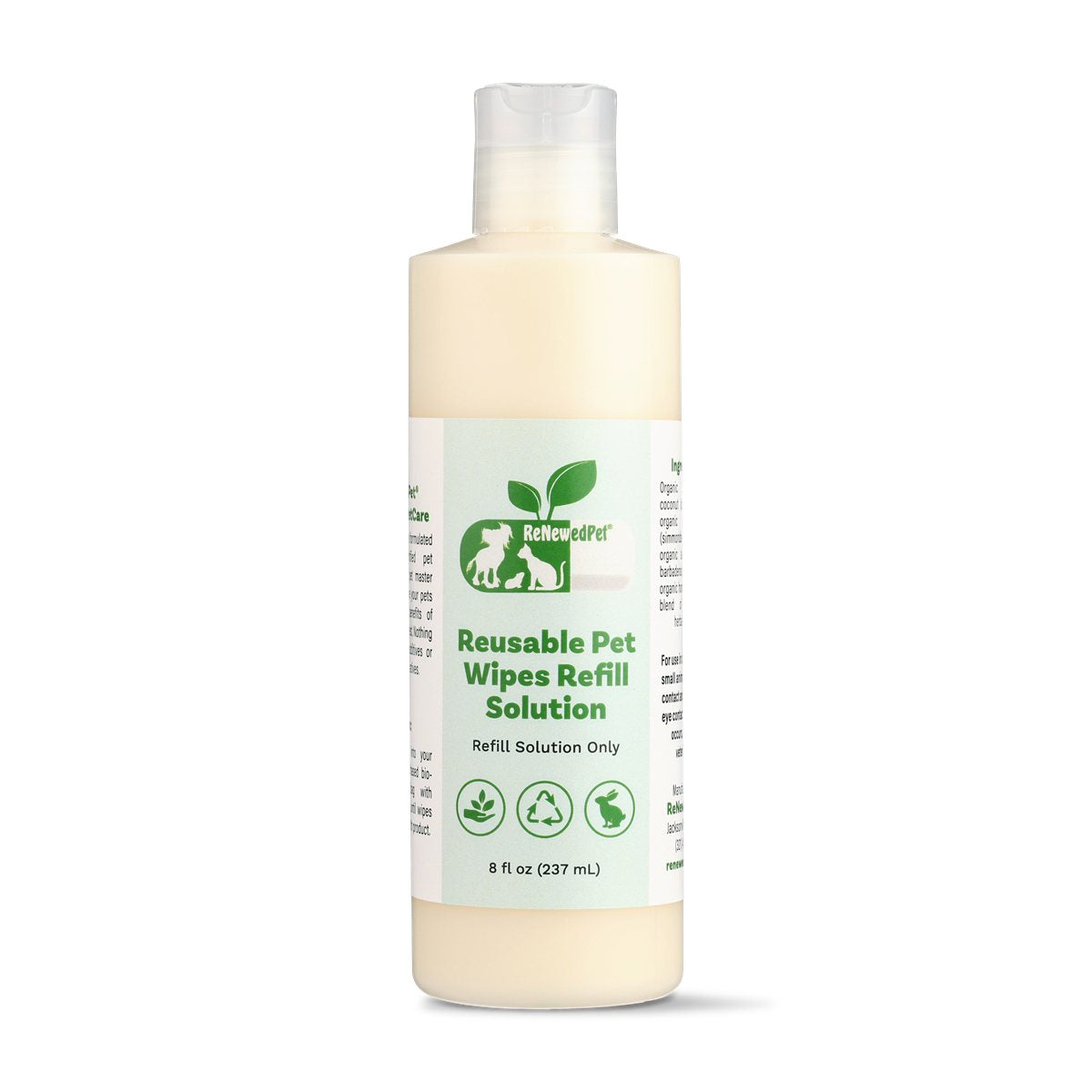 Pet Grooming Wipe Solution Natural Cleansing Refill 16 fl oz - Detail Angle 5 | Majestic Pet Kingdom