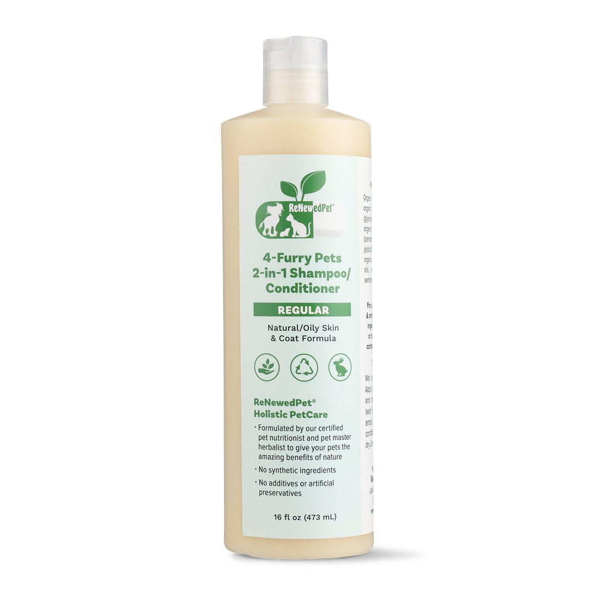 Dog Shampoo and Conditioner 2-in-1 Natural Pet Wash 16 fl oz - Detail Angle 3 | Majestic Pet Kingdom