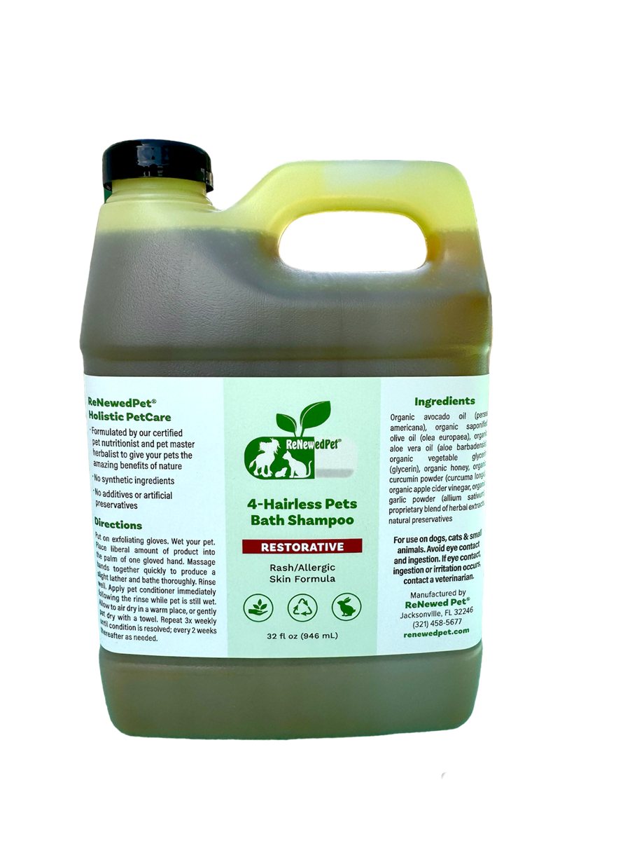 Dog Shampoo Restorative Soothing Bath Wash for Hairless Skin