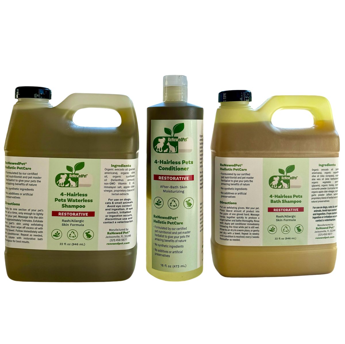 Pet Shampoo and Conditioner Restorative Skin Repair Set 2pk