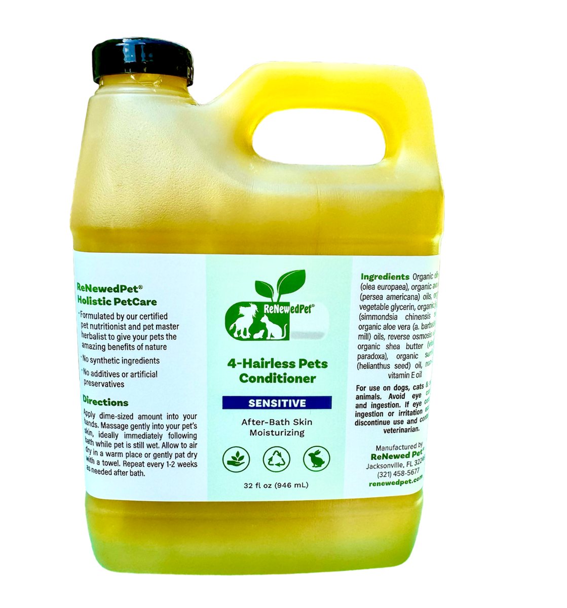 Pet Conditioner Gentle Sensitive Skin Care for Hairless Pets