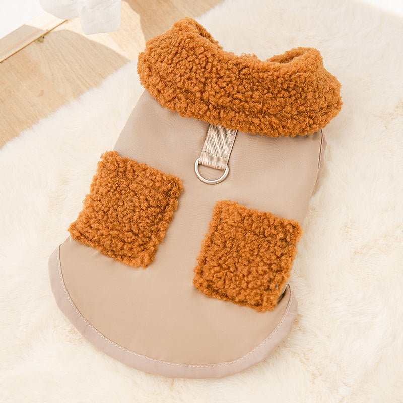 Dog Puppy Clothes Korean Style Coffee Sweater Fit Small Dog Pet Cat Autumn &Winter Pet Cute Costume Dog Cloth Coat - Majestic Pet Kingdom