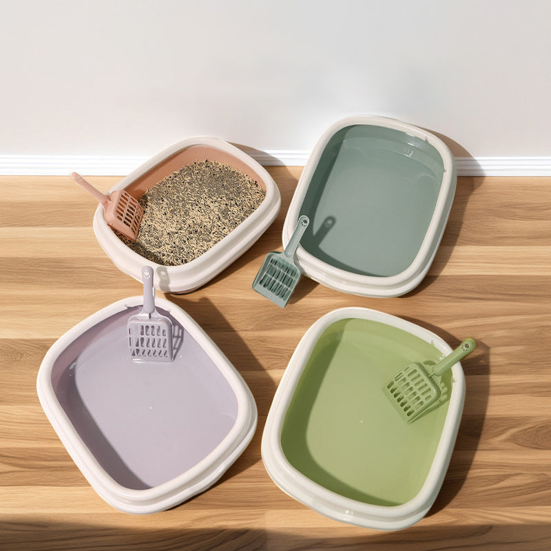 Cat Litter Box Pet Toilet Bedpan Trainer Tray Scoop