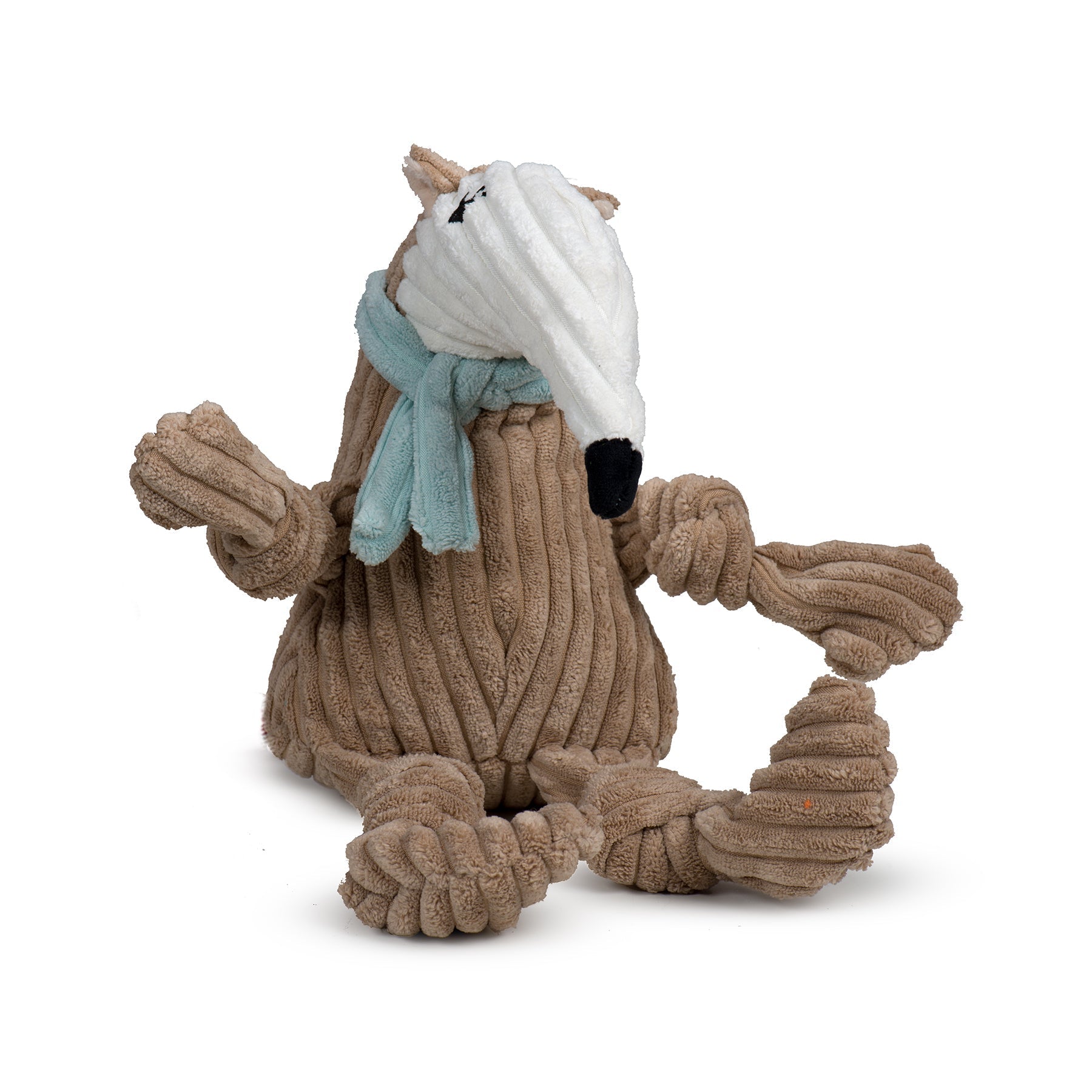 Dog Plush Toy Nibblet Anteater Knottie Large Squeak Pet Chew - Detail Angle 2 | Majestic Pet Kingdom
