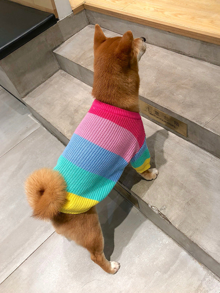 Rainbow Dog Sweater - Majestic Pet Kingdom