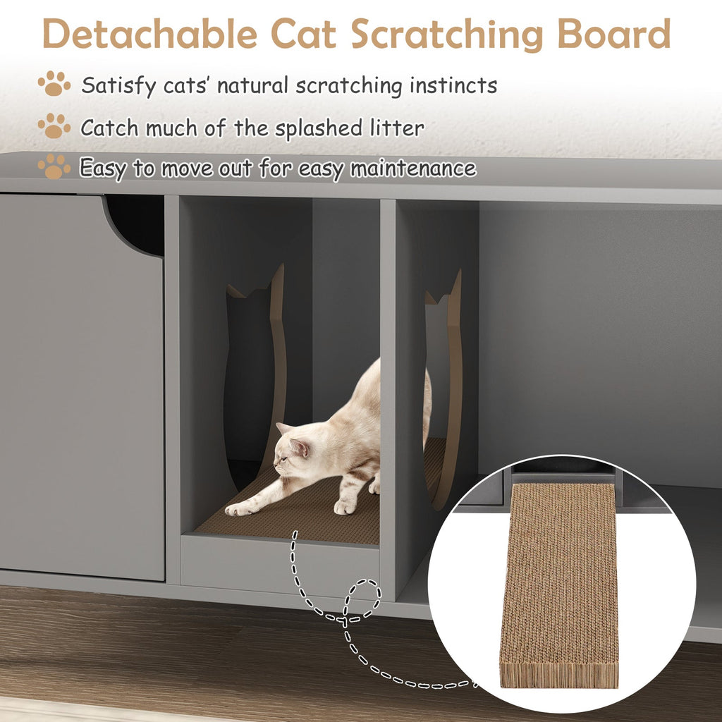 40 Inch Cat Litter Box Enclosure for 2 Cats Hidden Cat Washroom