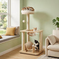 40" Solid Wood Cat Tree with Space Capsule & Sisal Posts - Majestic Pet Kingdom