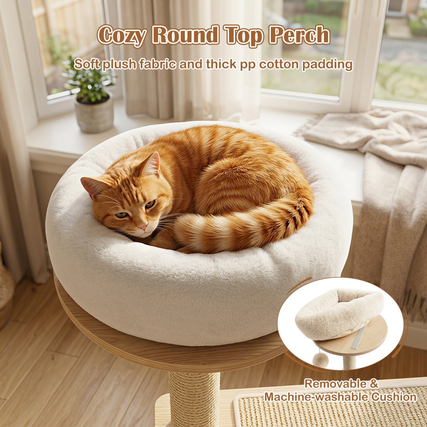 40" Solid Wood Cat Tree with Space Capsule & Sisal Posts - Majestic Pet Kingdom