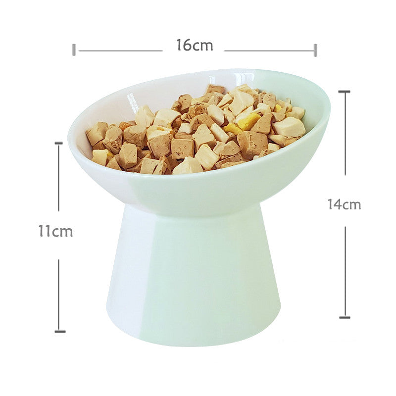 Ceramic Pet Slant Mouth Dog And Cat Food Bowl Set - Majestic Pet Kingdom