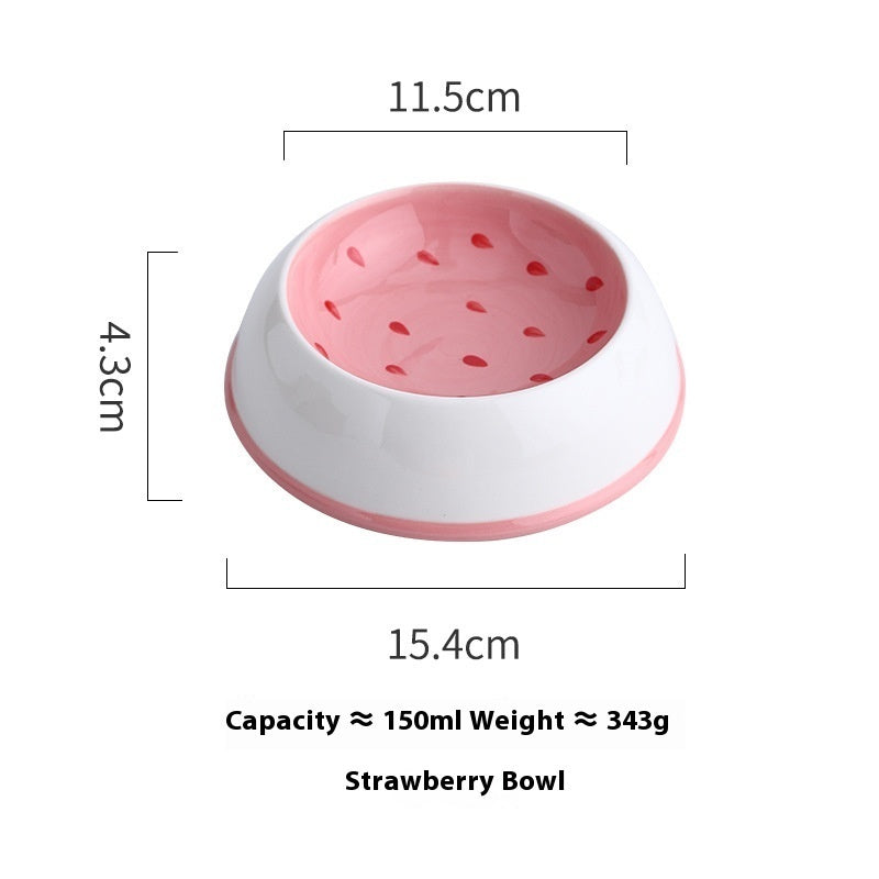 Cat Bowl Ceramic Drinking Water Non-slip Anti-tumble - Majestic Pet Kingdom