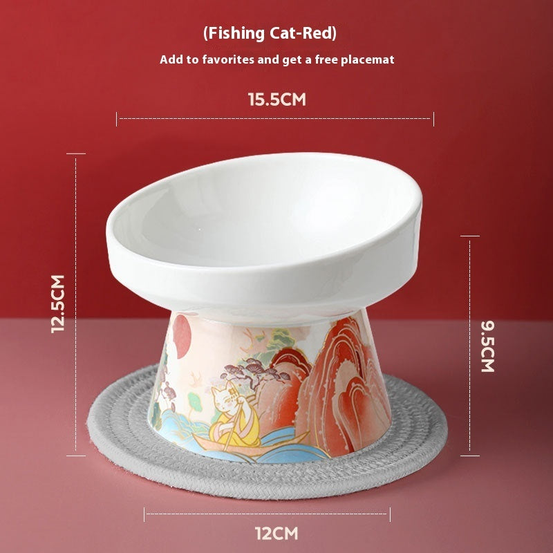 Cat Bowl Pet Ceramic High Leg - Majestic Pet Kingdom