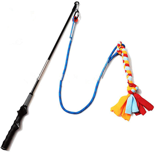 The New Pet Dog Teaser Rod Bite Pull Cotton Rope Toy Pet Interactive Training Toy - Majestic Pet Kingdom