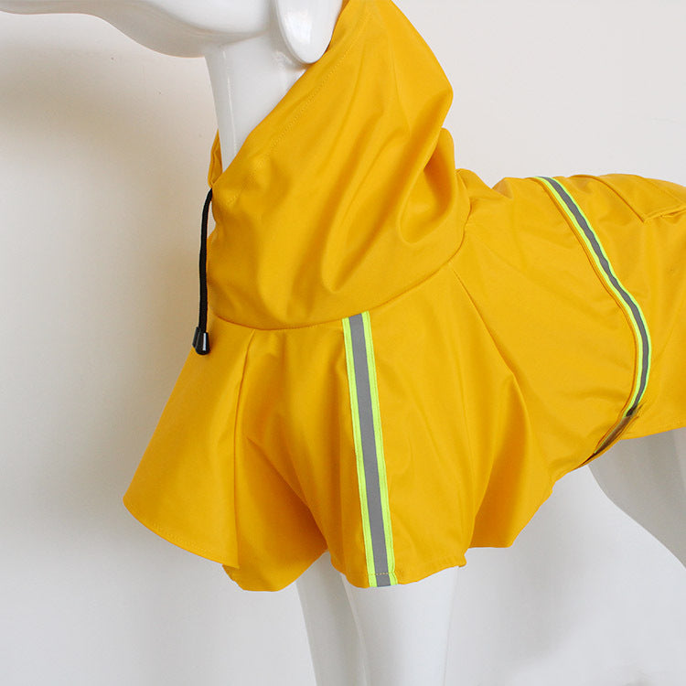 Spring and summer new dog raincoat waterproof cape dog reflective raincoat large dog raincoat - Majestic Pet Kingdom