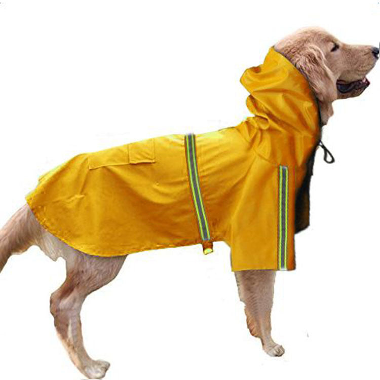 Spring and summer new dog raincoat waterproof cape dog reflective raincoat large dog raincoat - Majestic Pet Kingdom