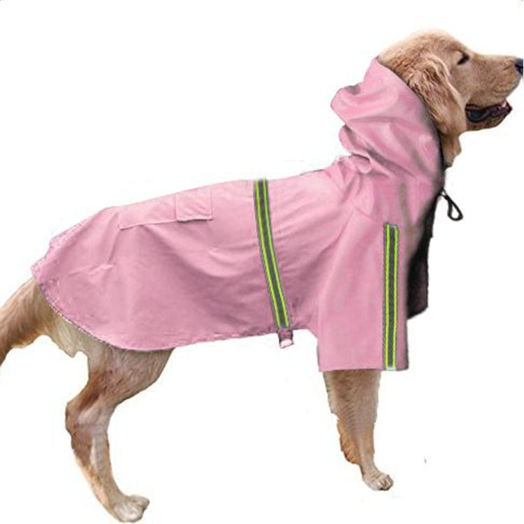 Spring and summer new dog raincoat waterproof cape dog reflective raincoat large dog raincoat - Majestic Pet Kingdom