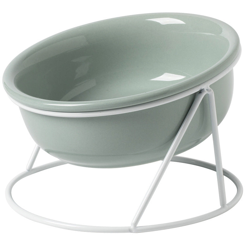 Ceramic Bowl Food Basin Drinking Bowl Food Bowl Pet Supplies Ceramic Double Cat Bowl - Majestic Pet Kingdom