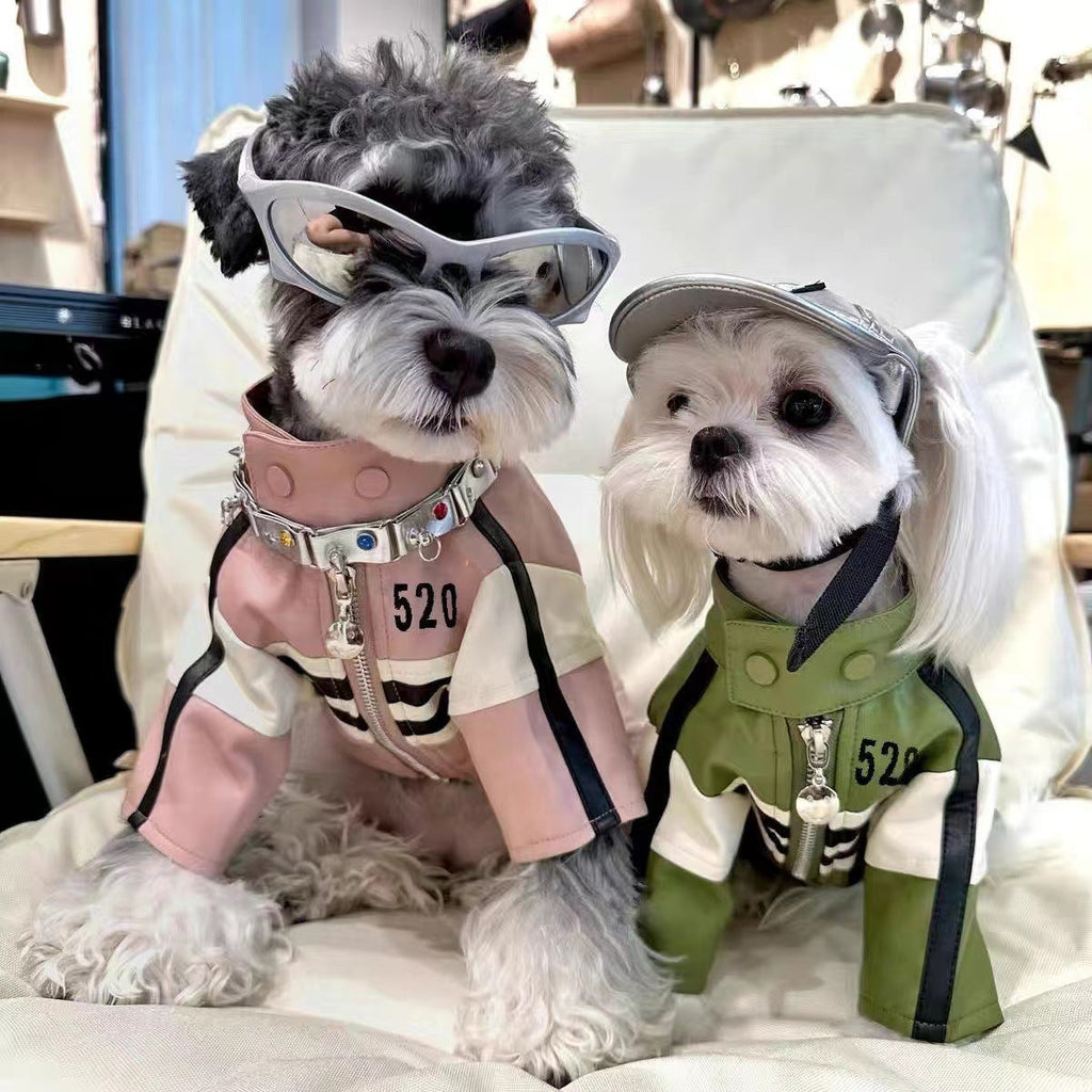 Dog Autumnwinter Clothing Motorcycle Jacket Coat - Majestic Pet Kingdom