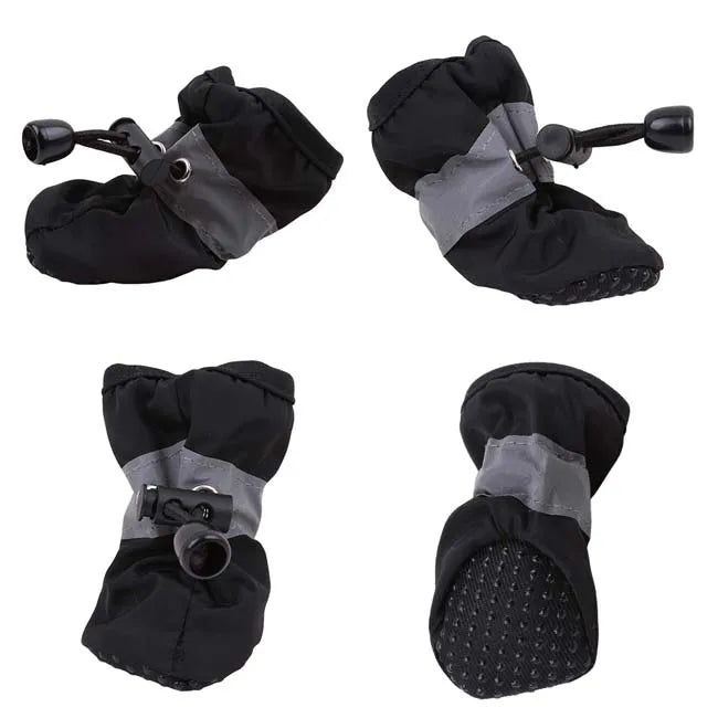 Waterproof Pet Boots: Anti-Slip Snow Shoes (4-Pack) - Majestic Pet Kingdom