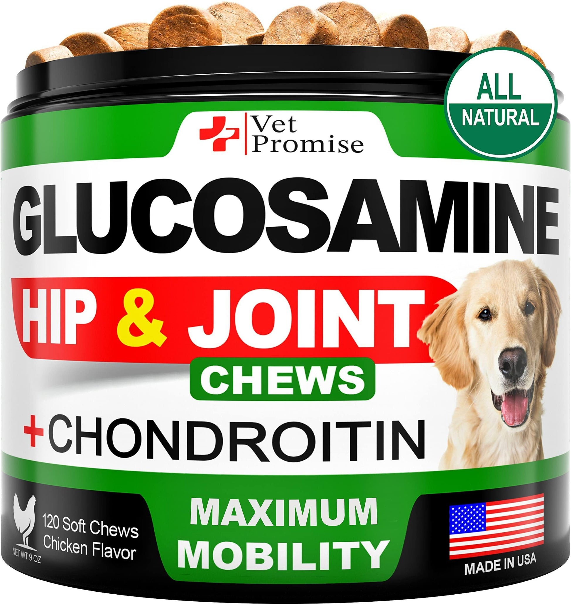 Dog Glucosamine Joint Mobility Soft Chew Supplement 120ct - Main Feature View | Majestic Pet Kingdom