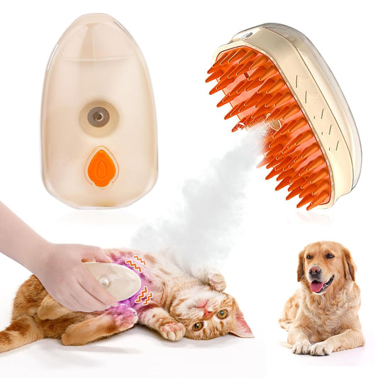 Cat Steam Brush Upgraded 4 In1 Steamy Cat Brush For Shedding Cat Brush Steamer For Massage Multifunctional Cat Hair Grooming Brush Pet Hair Removal Tool With Ringworm Detector For Cats Dogs | Purrfect Pet Kingdom