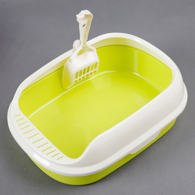 Cat Litter Box High-Side Polyester Basin Scoop Included