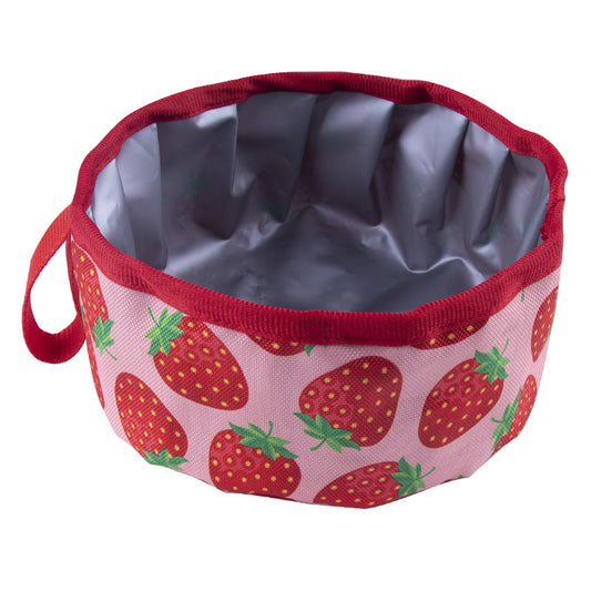 Dog Bowl Portable Oxford Cloth Waterproof Travel Food Basin Cup