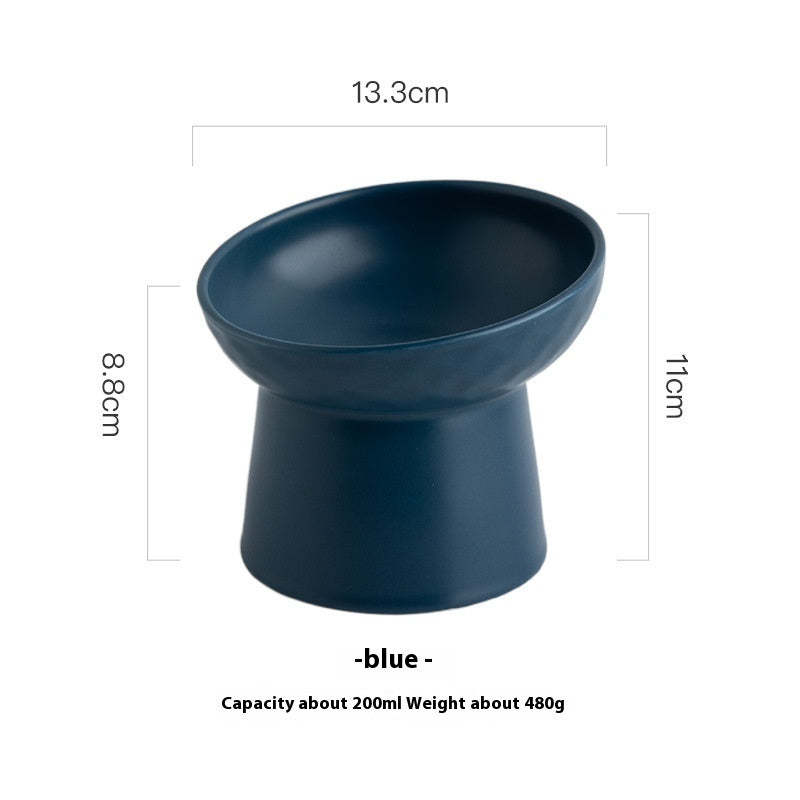 Oblique Mouth High Foot Candy Color Cat Bowl - Majestic Pet Kingdom