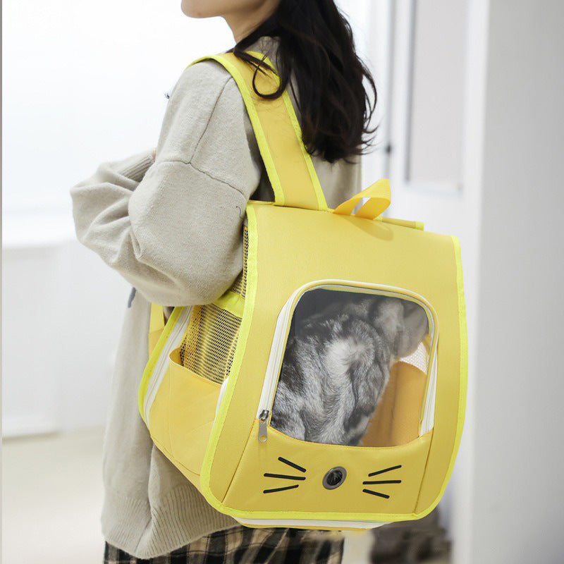 Pet Cat Carrier Bag Cat Backpack Outdoor Breathable Portable Shoulders Bag For Cats Small Dogs Transport Carrier - Majestic Pet Kingdom