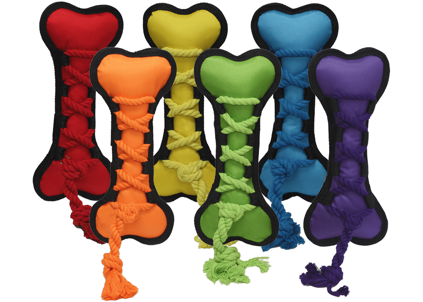 Dog Tug Toy Multipet Cross-Ropes Fish Knotted Squeaker