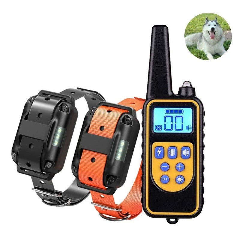 Dog training supplies - bark control device. The collar features electric shock and vibration for training. - Majestic Pet Kingdom