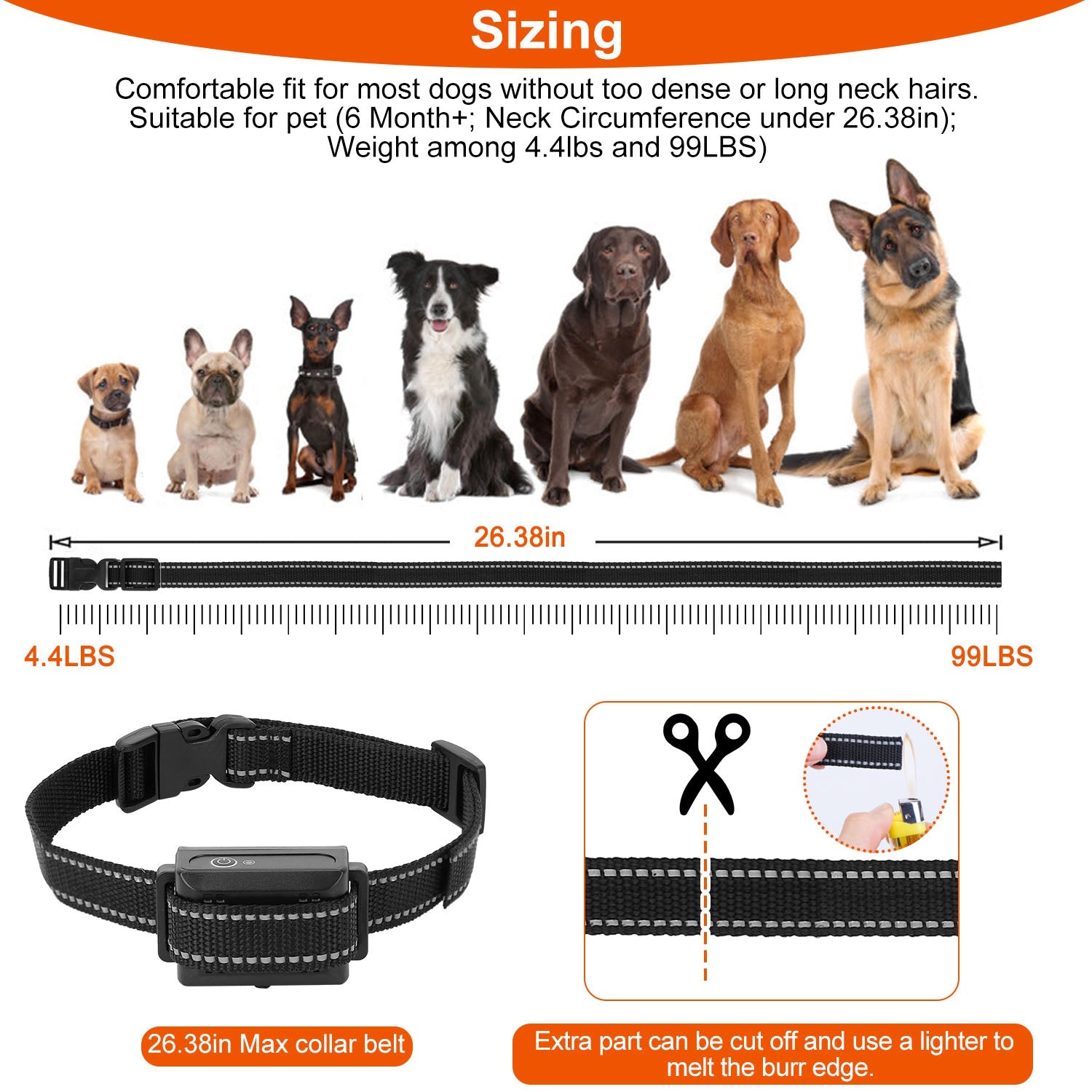 3280FT Dog Training Collar IP67 Waterproof Pet Beep Vibration Electric Shock Collar 3 Channels Rechargeable Transmitter Receiver Trainer with Flashlig - Majestic Pet Kingdom