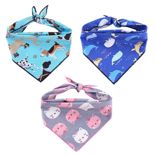 Dog Bandana Classic Triangle Cotton Neck Scarf Saliva Bib