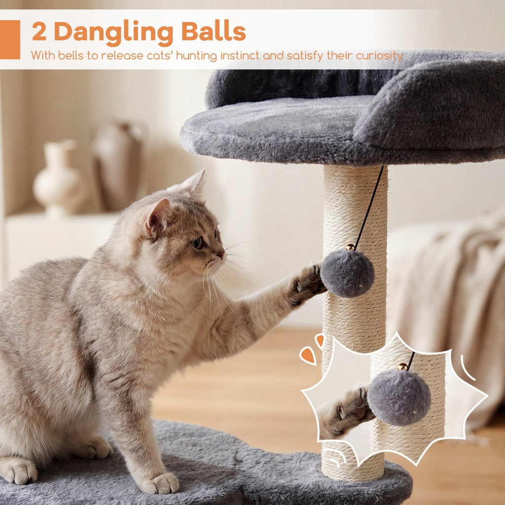 Cat Tree 43" with Condo, Perches & Scratching Posts | Purrfect Pet Kingdom