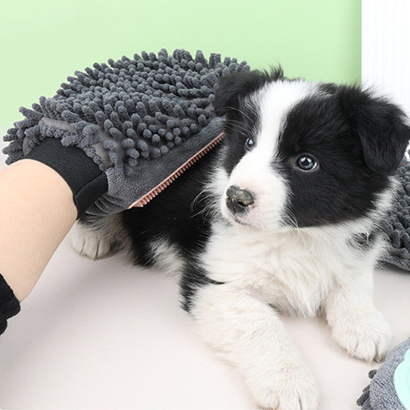 2-in-1 Pet Grooming Glove & Bathing Massage Brush