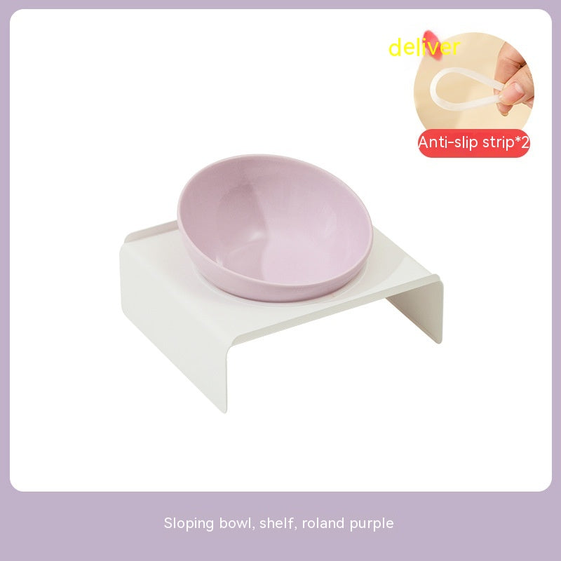 Ceramic Bevel Beveled Bowl Pet Cat Bowl - Majestic Pet Kingdom