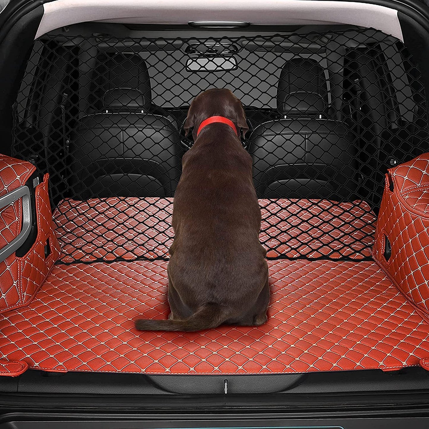 Dog Car Barrier Mesh Safety Isolation Net Fence for SUV Trunk - Detail Angle 3 | Majestic Pet Kingdom