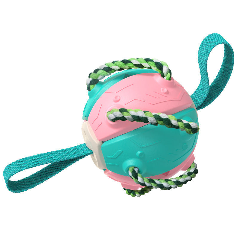 Dog Toy Balls With Chewing Ropes Pet Flying Saucer Ball Dog Toy Interactive Dog Toys For Tug Of War Best Gifts For Small Medium Dogs | Purrfect Pet Kingdom