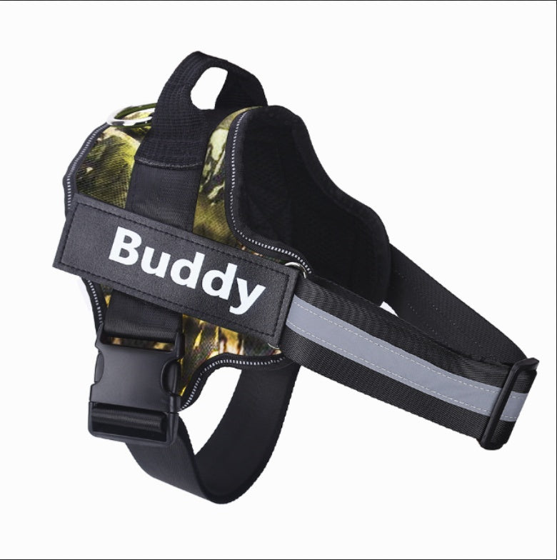 Dog Harness Personalized Reflective No-Pull Vest with Patch
