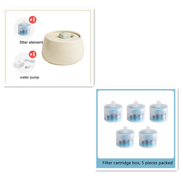 Cat Ceramic Automatic Circulation Filtration Water Dispenser - Majestic Pet Kingdom
