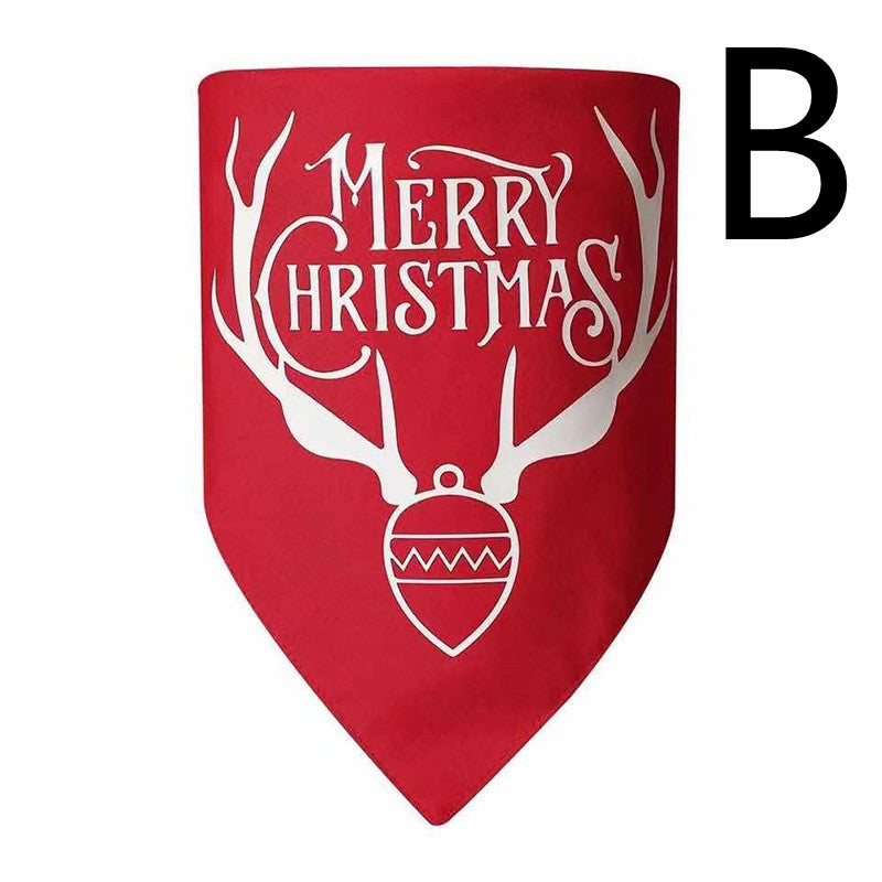 Double-Layered Festive Christmas Dog Bandana