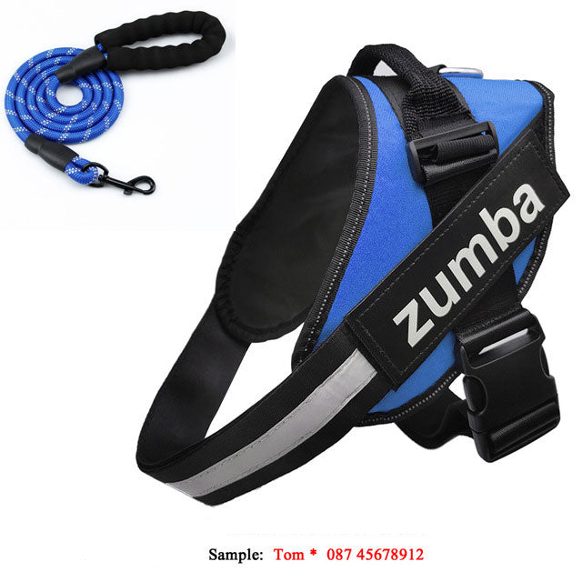 Dog Harness and Leash Set Reflective Breathable Custom Vest