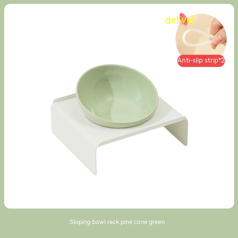 Ceramic Bevel Beveled Bowl Pet Cat Bowl - Majestic Pet Kingdom