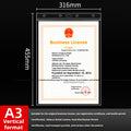 Business license protective sleeve-A3-Vertical version-1 piece